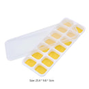 14 Grids Silicone Ice Cube Tray Summer DIY Homemade Ice Cube Mold (Yellow) Newly