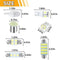 Door Plates ETC Inside Bulb Kit Combo LED Car Interior Light License Plate Lamp