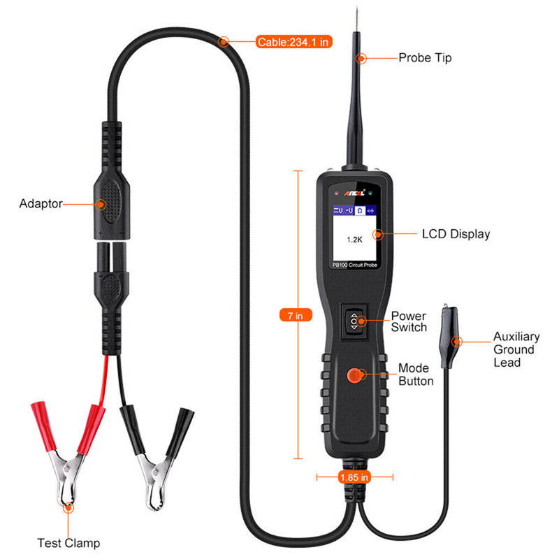 Ancel PB100 Multifunctional Automotive Battery Circuit Tester Power Scanner