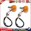 2pcs Universal Motorcycle Front Rear Turn Signals Indicators Amber Light Newly