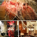 Halloween Cotton Spider Web Simulation Plastic Spider Decoration Prop (20g)