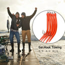 5pcs Codfish Lure Soft Bait Bionic with Hook Thread Feather Fishing (Red 6/