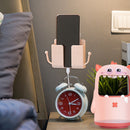 Adhesive Remote Control Mobile Phone Charging Plug Organizer Rack (Pink) Newly