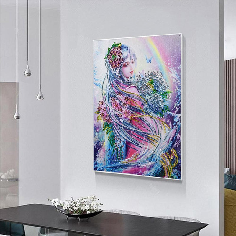 5D DIY Special Shaped Diamond Painting Fairy Cross Stitch Embroidery Mosaic