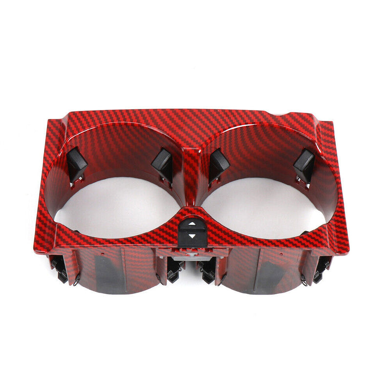 Car Center Console Water Cup Holder for Mercedes W212(Red carbon fibre)