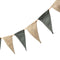 #A 12pcs Canvas Triangular Bunting Flags Outdoor Camping Hanging Banner Decorati