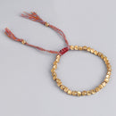 Jewelry Cotton Thread Bracelets Braided Bangles Lucky Rope Copper Beads