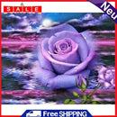 Purple Flower Mosaic Diamond Painting Drawing Full Round Drill DIY Art Handcraft