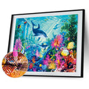 5D DIY Full Drill Diamond Painting Fantasy Dolphin Horse Cross Stitch Embro