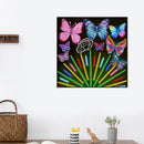 Diamond Painting Partial Special Drill Flower Glasses Picture of Rhinestone