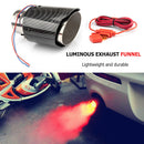 LED Carbon Fiber Muffler Silencer Car Styling Luminous Exhaust Tail Throat Tip