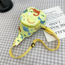 Children Cute Cartoon Print Nylon Chest Bags Mini Crossbody Bags (Yellow)