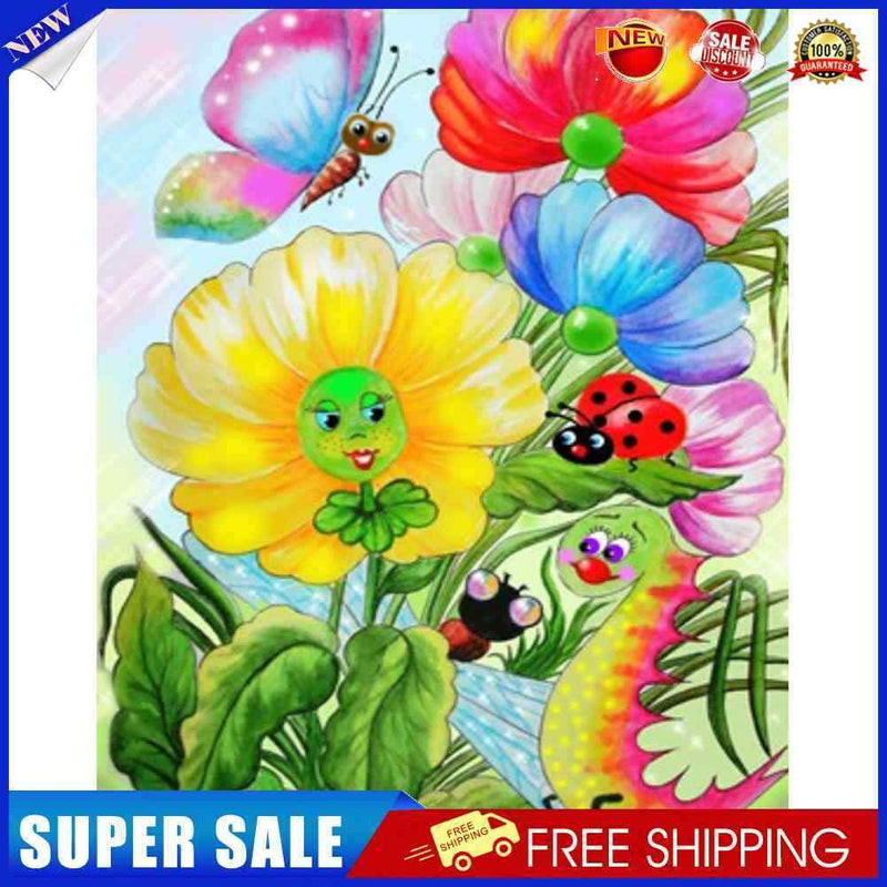 #A DIY Diamond Painting Kits Insects Flowers Full Square Drill Rhinestone Hangin