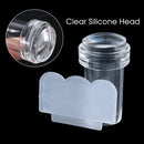 Design DIY for French Tips Transparent Jelly Nail Stamper Scraper Set Silicone