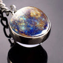 Solar System Metal Pendant Galaxy Earth Mars Glass Moon Keychain (Mercury) Newly