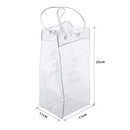Transparent PVC Ice Bucket with Carry Handle Champagne Bottle Chiller Ice Bag