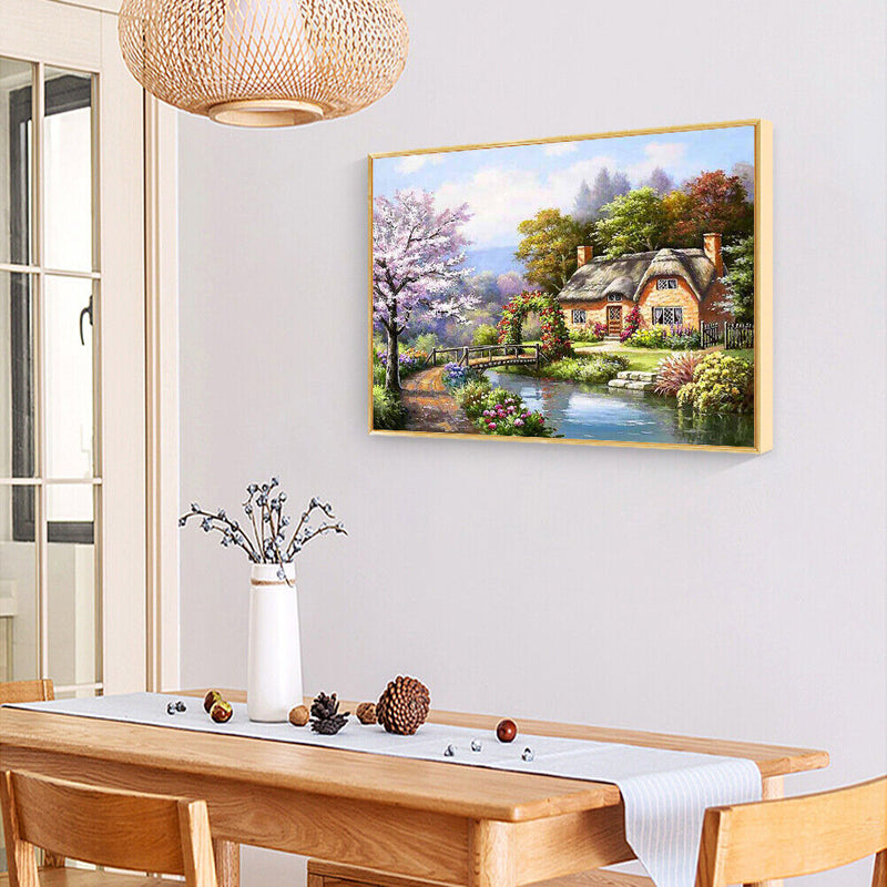 Village 5D Full Square Drill DIY Diamond Painting Scenery Rhinestone Picture Art