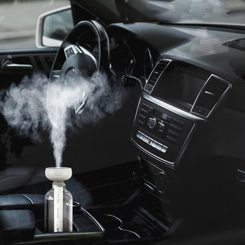 USB Portable Air Humidifier Bottle Aroma Diffuser Mini Humidifier w/ Light