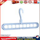 Clothes Wardrobe Hanger Hook Clothing Hanging Rack Shelf Organizer (Blue) Newly