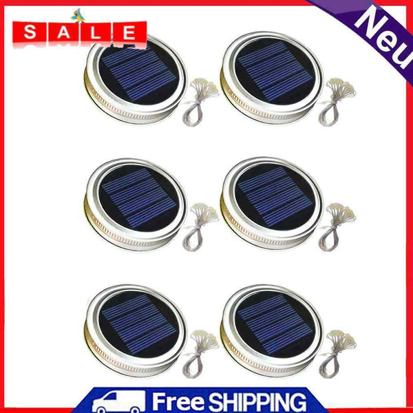 LED Solar Mason Jar Cap Lights Glass Bottle Lid String Lights Garden Decoration