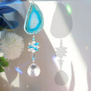 #A Wind Chime Crystal Pendant Prisms Diamond Light Catcher Curtains Lighting Bal