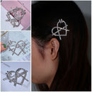 Heart Shape Hair Jewelry Barrette Rhinestone Hairpins Hair Clips Shiny Headwear