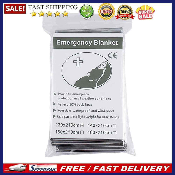 Outdoor Rescue First Aid Kit Thermal Foil Emergency Blanket (140x210cm)