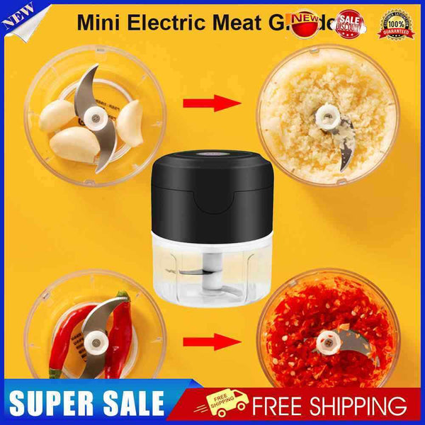 100ml Mini USB Electric Meat Ginger Food Chili Vegetable Crusher Kitchen Cutter