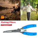 Stainless Steel Fishing Pliers Fishing Line Cutter Hook Remover (Blue) Newly