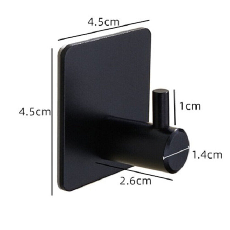 Punch Free Kitchen Towel Hanger Hooks Wall Mounted Bathroom Key Coat Holder Rack