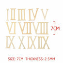 Home Decorations Clocks Wooden Wood Chip Clock Accessories Roman Numerals