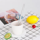 5pcs/set Heart Shaped Stainless Steel Straw Reusable Straw w/Cleaning Brush