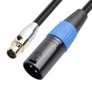 XLR Male to Mini XLR Female Audio Cable Adapter for Canon Camera Mixer Reco