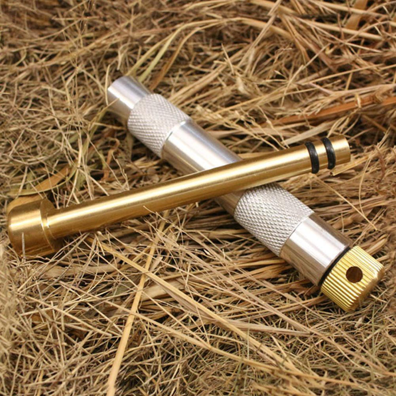 Brass Fire Piston Kit Outdoor Emergency Tool Aluminium Fire Starter Tube Newly