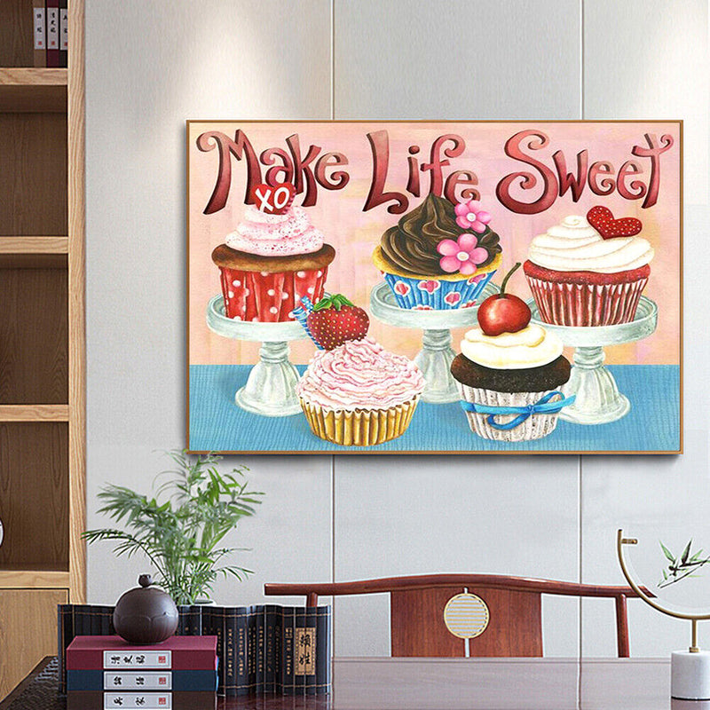 DIY Drill Point Handicraft Cartoon Cupcake Rhinestone Craft Diamond Painting Kit