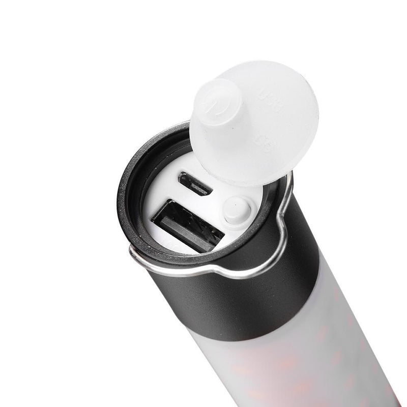 Camping LED Telescopic Flashlight with Tripod Nuts Rechargeable Torch (A)