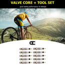 10pcs Brass Presta Valve Cores with Tool Mountain Road Bike Repair Parts Newly