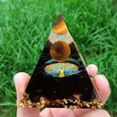 Pyramid Ogan Crystal Energy Tower Nature Reiki Chakra Crushed Stone (B) Newly