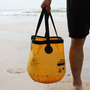 20L Folding Bucket Outdoor Camping Waterproof Water Storage Bags (Yellow) Newly