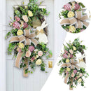 Bunny Large Wreaths for Front Door Hanging Decoration Welcome Sign Easter Wreath