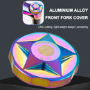 #A MTB Bicycle Front Fork Cap Aluminum Alloy Star-shaped Gas Nozzle Caps Accesso