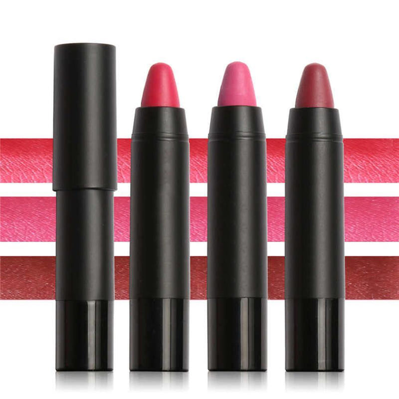 3pcs Matte Silky Lipsticks Set Long Lasting Waterproof Makeup Cosmetics(04)