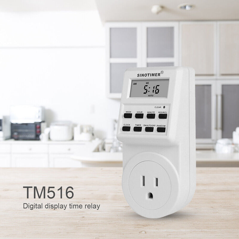 LCD Digital Weekly Programmable Electrical Socket Timer Switch (TM516-US) Newly