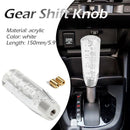 Bubble Crystal Car Gear Shift Knob Manual Gear Stick Lever Knob (White) Newly