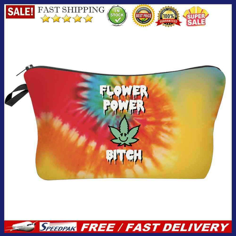 Women Portable Letter Print Clutch Cosmetic Storage Pouch Makeup Bag (17)