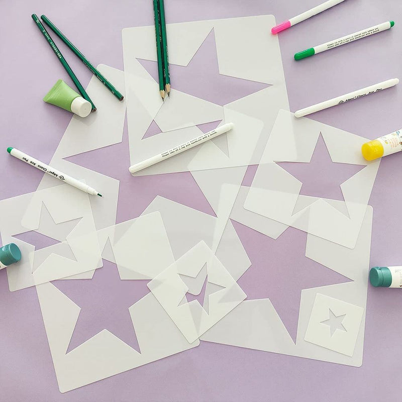 Decorative Scrapbooking Painting Templates Star Template Stencils Paper Card