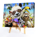 DIY Digital Picture Panda Sloth Frameless Oil Painting By Number Handicraft