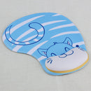 Skid Resistance Memory Foam Comfort Wrist Rest Support Mouse Pad Blue Cat
