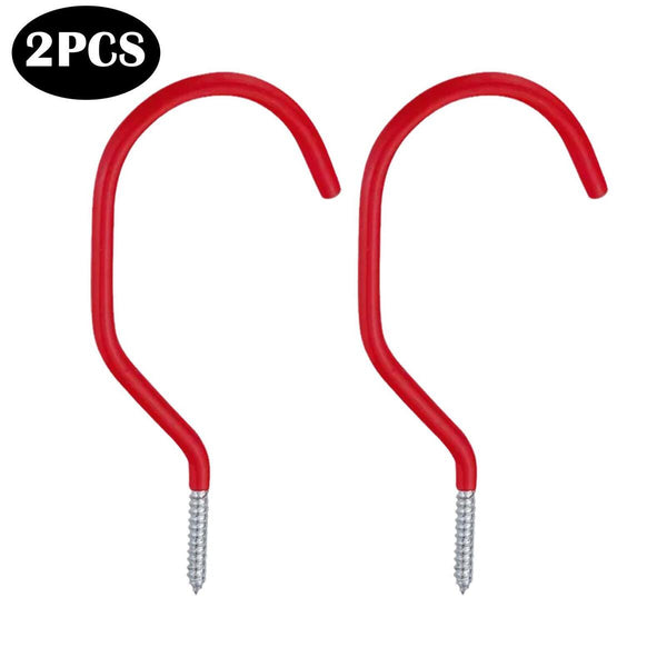 2PCS Garage Storage Hooks Bike Tool Storage Hook Set Screw In Hooks Red#