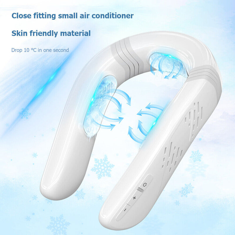 Leafless Hanging Neck Fan 360 Degree Summer Portable Air Cooling Neckband Fans